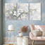 Ensemble de 3 décorations murales sur toile tendue à l'aquarelle florale Jasmine-1990920332