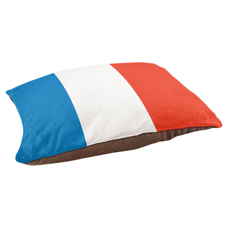 Oreiller Oklahoma, Moyen (l 28 po x P 18 po x H 9,5 po), Bleu basketball / blanc / rouge basketball