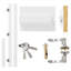 Ensemble de porte de garde-manger blanc à panneau simple avec cadre et poignée levier argenté, porte intérieure moulée pré-compatible-131475995-131475996