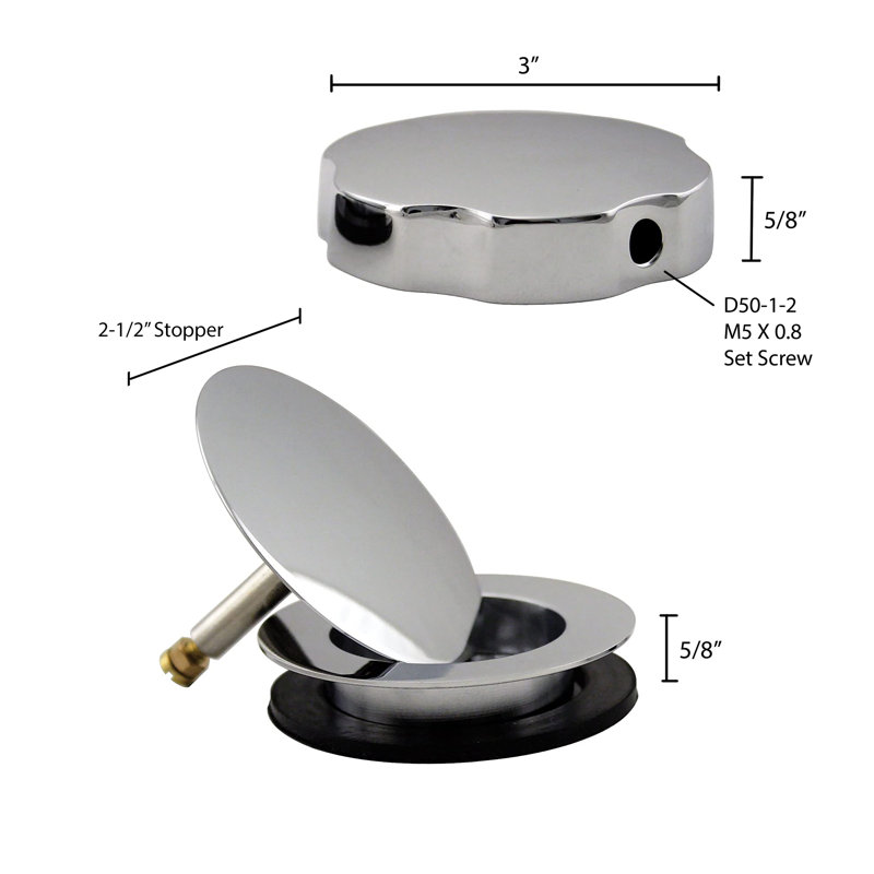 Garniture de remplacement de 1-1 / 2 po pour les ensembles de drain et de trop-plein de pied de baignoire à câble