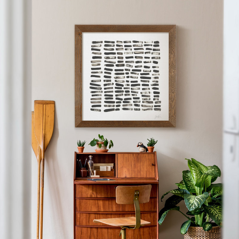 «Mixed Signals III», reproduction sur toile encadrée, H 17 po x l 17 po x P 1,5 po, Érable encadré