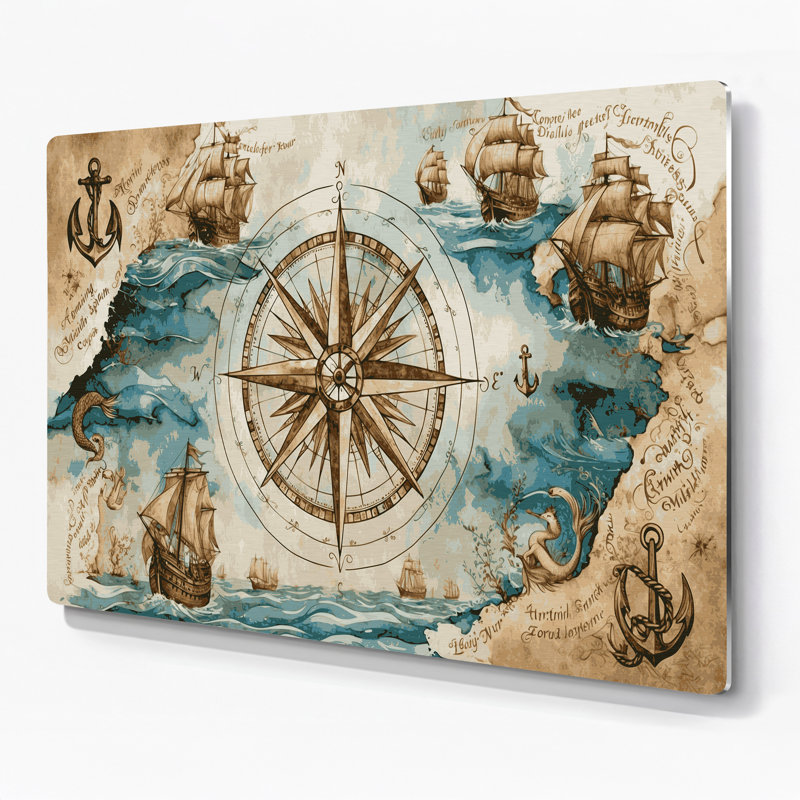 Art mural en métal «Sayings nautiques», H 11 po x l 14 po