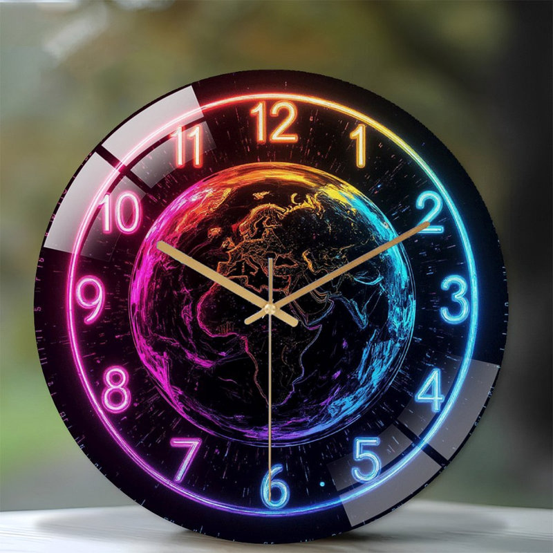 Horloge murale Neon