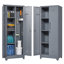 Grande armoire à outils en acier avec cadre renforcé, surface antirouille, portes verrouillables et tablettes réglables-527641736-527641735