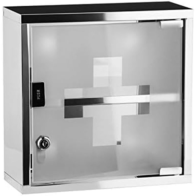 Armoire à pharmacie verrouillable - Acier inoxydable ...