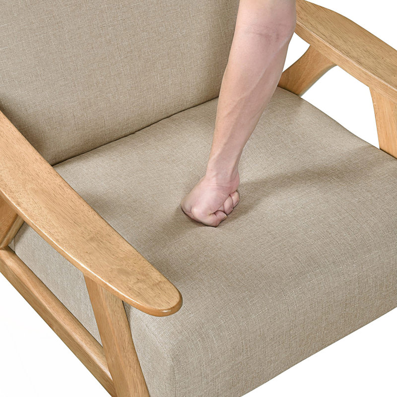 Chaise d'appoint rembourrée 1Pc, chaise confortable, Marron clair