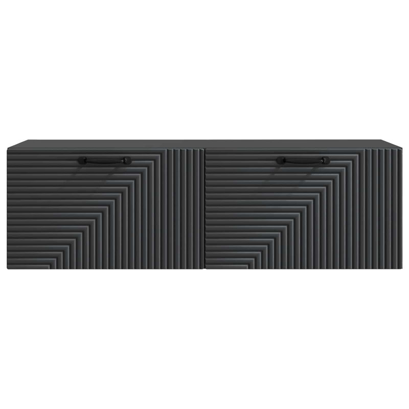 Unfinished TV Stand, Black, 30cm H x 98cm L x 31cm W
