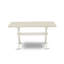 L'ensemble de mobilier de salle à manger 5 pièces comprend une table de salle à manger rectangulaire avec pieds en X et 4 chaises Parsons en lin gris, lin blanc-1346544538-1346544536-1353396521