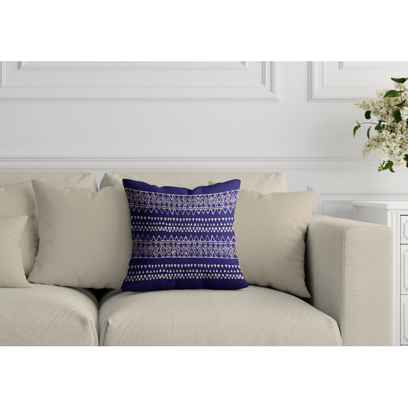 Housse et insert de coussin extérieur carré Ara, L 15 po x H 15 po, Bleu marine