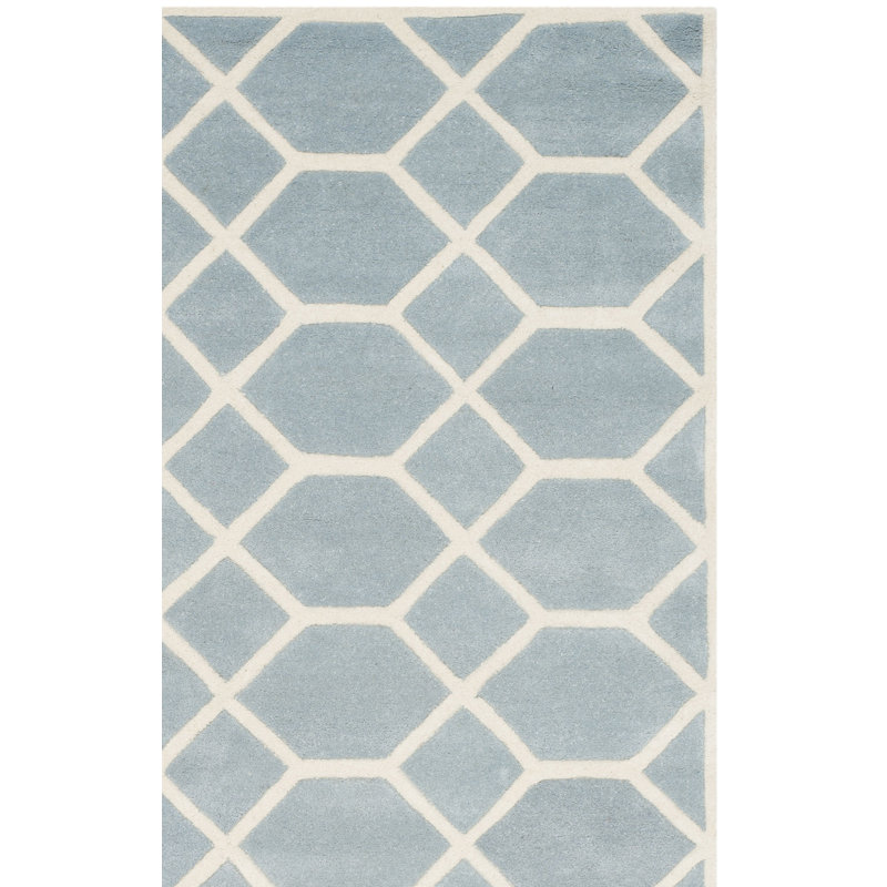 Deedie Hand Tufted Wool Geometric Rug, Rectangle 2' x 3'