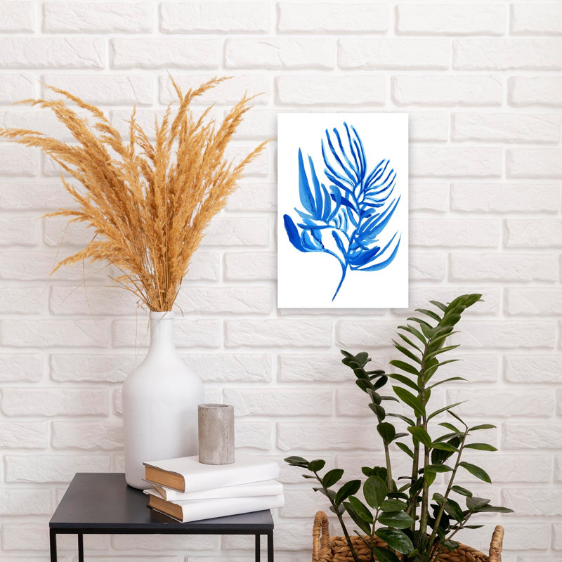 Tropical Blue Foliage by Cartissi - Wrapped Canvas Print, 45.72 cm H x 30.48 cm W