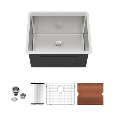 23'' L Undermount Single Bowl Stainless Steel Kitchen Sink