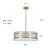 4-Light Modern Ribbed Glass Drum Pendant