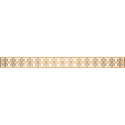 46 3/8"W x 4"H x 3/8"T Daisy Fretwork Moulding, Raw MDF