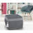 18" Blue 100% Cotton Ottoman