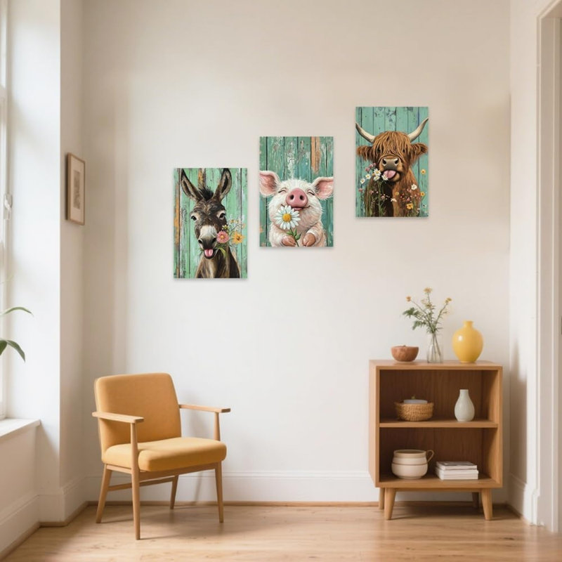 3 Piece No Frame Print on Canvas
