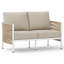 Canapé extérieur 2 places en aluminium de 130 cm (51 po) avec coussins de 15 cm (6 po), structure antirouille et revêtement en PEHD tissé à la main-1704861704-1704927823-1704952669