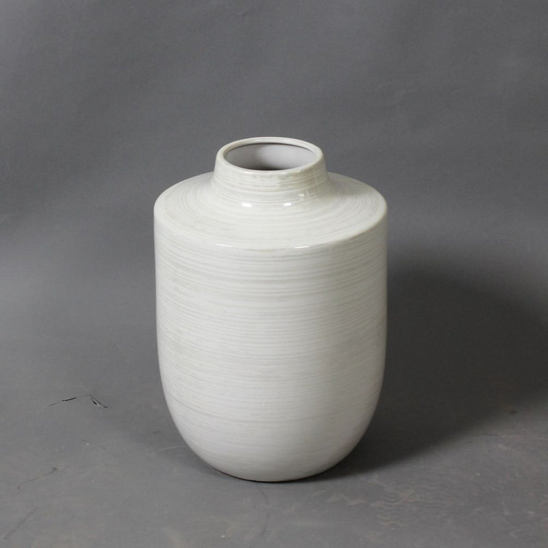 Vase blanc rond