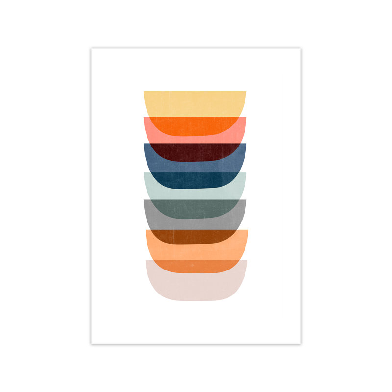 Abstract Mid Century Art C - Print, No Frame, 84cm H x 59cm W x 1cm D