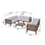 Ensemble de conversation modulaire avec coussins 9 pièces Ajanai-580865397