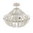 4-light Matte Black Beaded Semi-flush Mount-1920776601