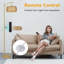 Lampe sur pied à arc avec abat-jour en tissu en 3 températures de couleur-130052387