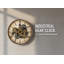 Horloge, 20 po, mécanisme d'engrenage, horloge murale, brun, transitionnel