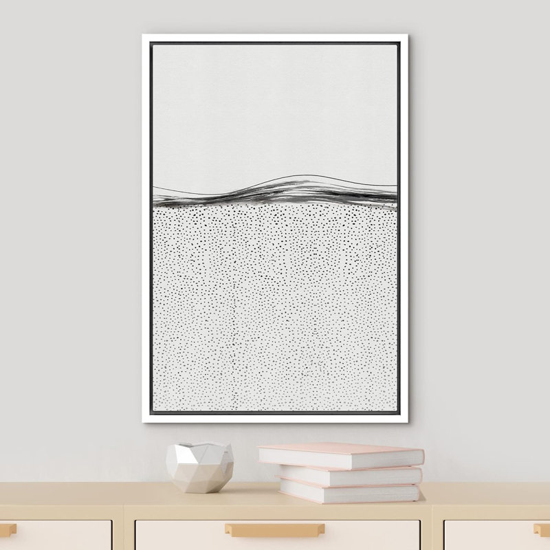 Motif géométrique de lignes géométriques abstraites avec motif géométrique abstrait, Blanc, H 36 po x l 24 po