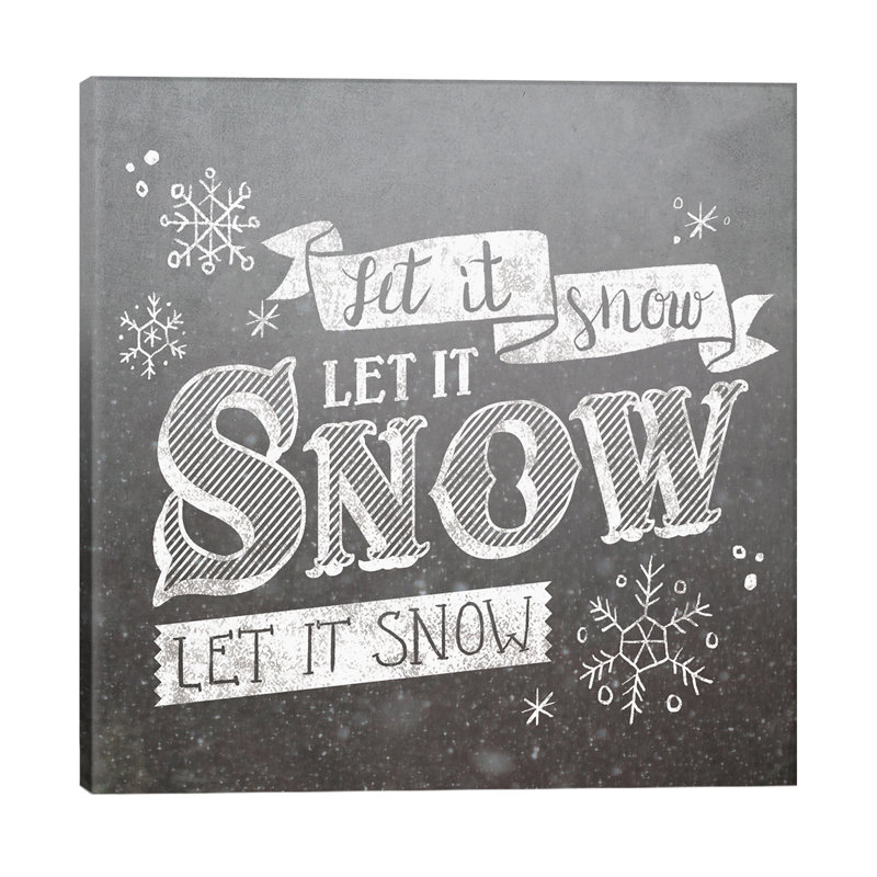 Let It Snow by Laura Marshall - Wrapped Canvas Print, 45.72 cm H x 45.72 cm W x 1.91 cm D