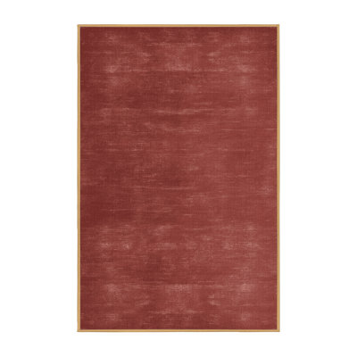 Machine Washable Solid Brown Area Rug