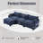 Oversized Modular Sectional Sofa with Movable Ottoman, 102 Inch 4 Seat Modern Corduroy Sofa Set, Convertible L Shaped Couch for Living Room and Office-294669937