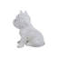 Sitting White Terrier Dog Statue