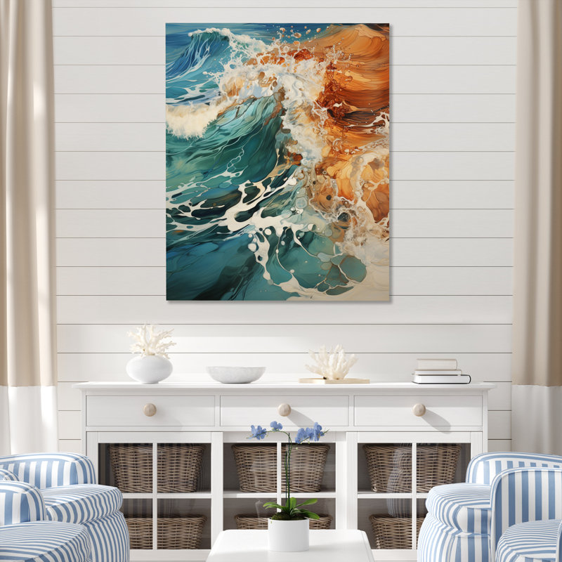 «Jahriel Beach Photo Oceanic Rhythms V», reproduction sur toile, H 20 po x l 12 po x P 1 po, Toile tendue