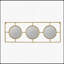 Stylish Wall Mirror Set with Three Convex Mirrors in a Sleek Rectangular Frame, Ideal for Bedroom and Living Room Decor.