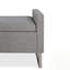 Repose-pieds rembourré moderne avec grand rangement, base en métal pour la chambre à coucher et le salon, banc d'entrée multifonctionnel