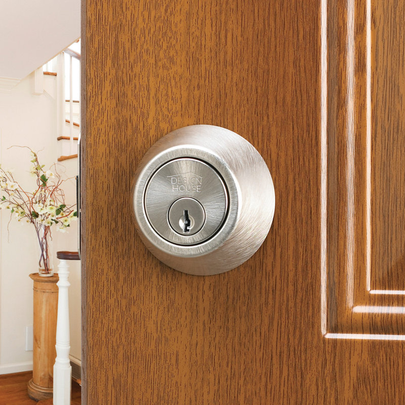Single Cylinder Deadbolt, Satin Nickel