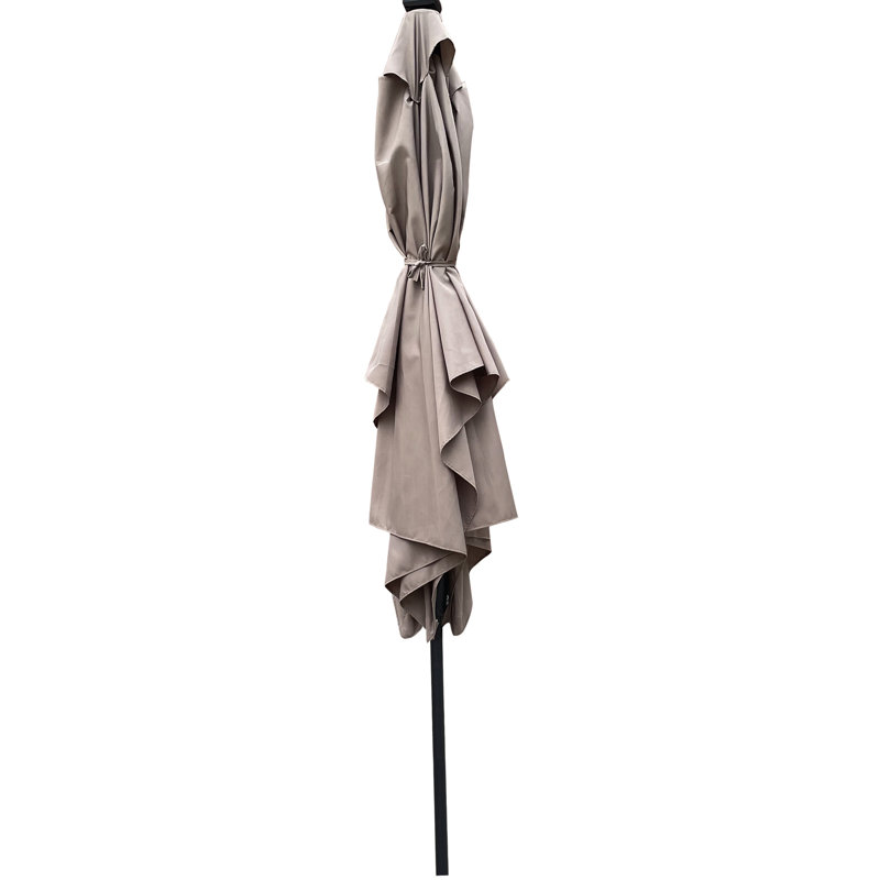 Parasol lumineux d'extérieur à DEL rectangulaire solaire - 10 x 6,5 pi, auvent d'eau, facile à assembler, pour la construction de la cour arrière 10 pi x 6,5 pi, vent, bord de piscine et jardin
