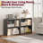2-Tier Bookshelf Storage Shelves, 23.7 Inch Open Shelf Bookcase, Floor Standing Unit Wooden Bookcase Storage Organizer,Dark Gray-1082592361