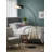 1-Light Matte Black Die Cast Arched Floor Lamp With An Acrylic Shade