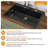 Quartz 33"L x 22"W Drop In Granite Composite Kitchen Sink Single Bowl Kitchen Sink with Two Faucet Holes-112448287