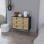 Commode Magness, chambre à coucher, noir / Macadamia