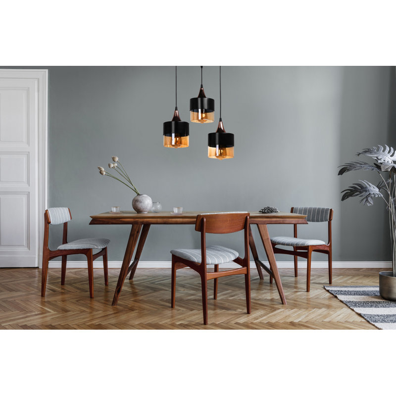 Lustre industriel scandinave, structure en métal noir, hauteur réglable de 9,8 à 27,6 po | Bouchon en verre cuivré, diamètre 11,8 po | Douille E27, 40 W maximum, peinture électrostatique séchée au four | Parfait pour la décoration intérieure mod