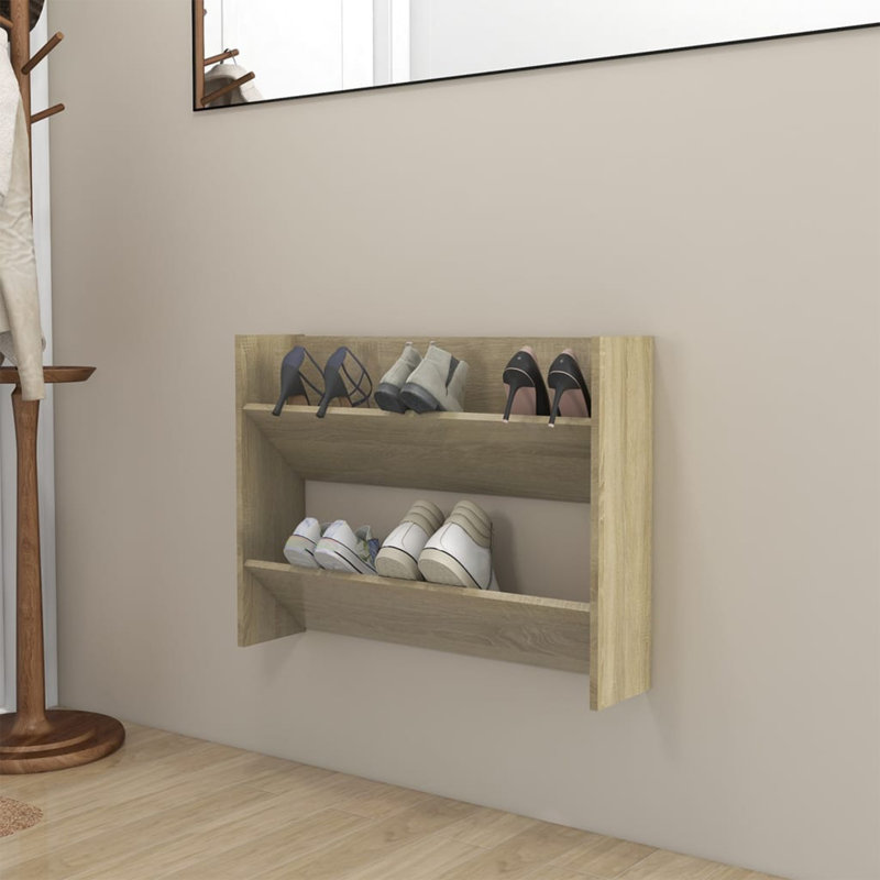 6 Pair Shoe Rack, Black, 60 cm H x 80 cm W x 18 cm D