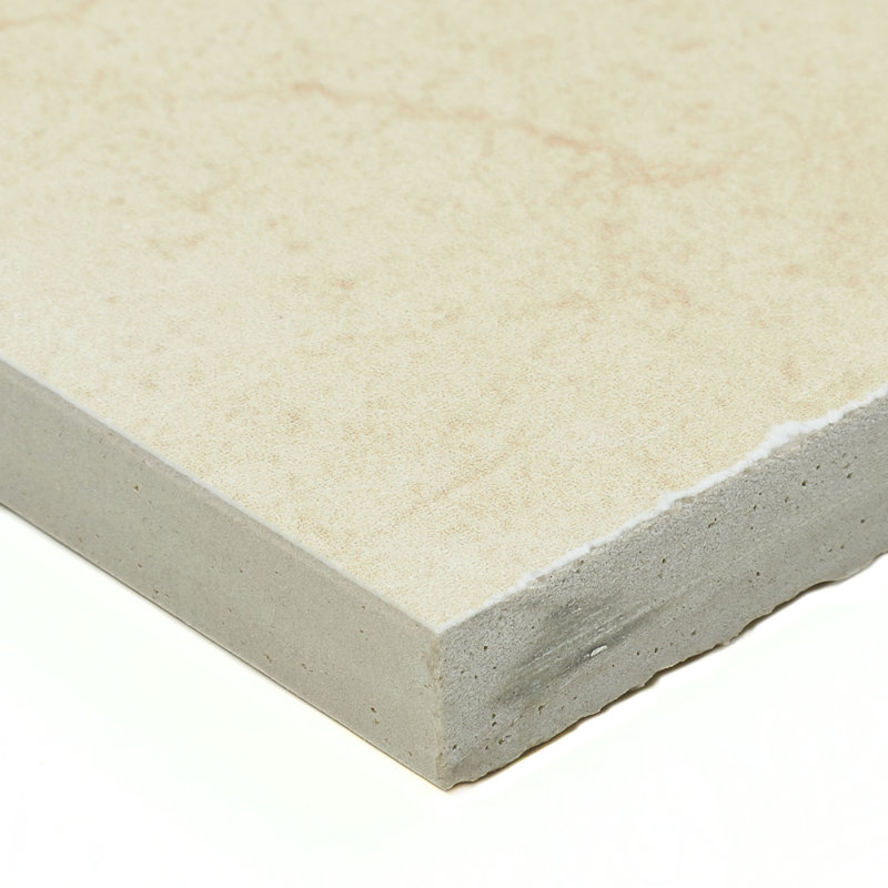 Carreau de faïence en porcelaine de 12 po x 3 po Florfine Marfil