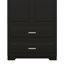 Grande armoire de rangement pour salle de bain avec tablette réglable, deux portes et tiroirs