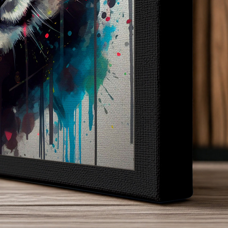 Bear With Drips Modern - Print, 24x16 - 61.0 x 40.6 cm, Black Border