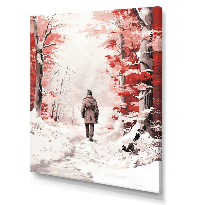 Paysage de neige de l'hiver russe - art mural paysage, Toile tendue, H 40 po x l 30 po x P 1,5 po