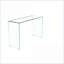 Table basse transparente en verre trempé pour le salon, conception simple peu encombrante avec surface facile à nettoyer