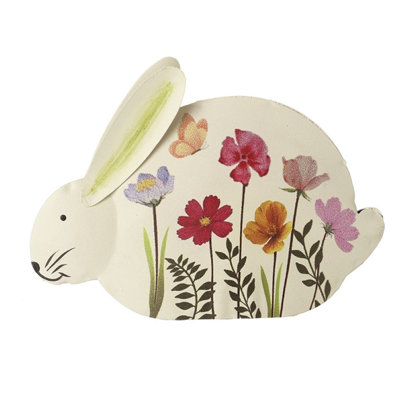 Floral Metal Rabbit Sml