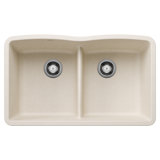 Diamond SILGRANIT 32" L X 19.25'' W Double Bowl Undermount Kitchen Sink with Low Divide